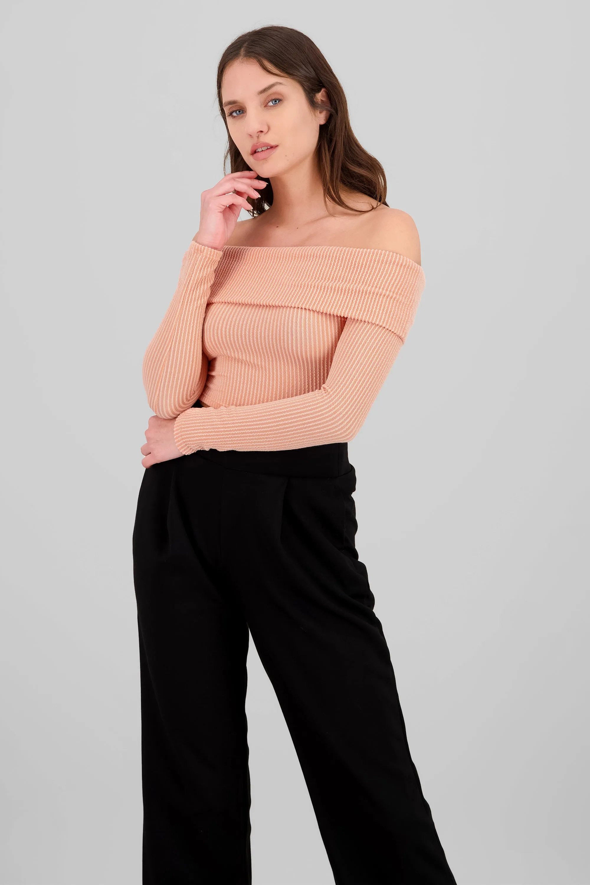 Top Sin Hombros Textura Rib sold by Shasa product image thumbnail 2