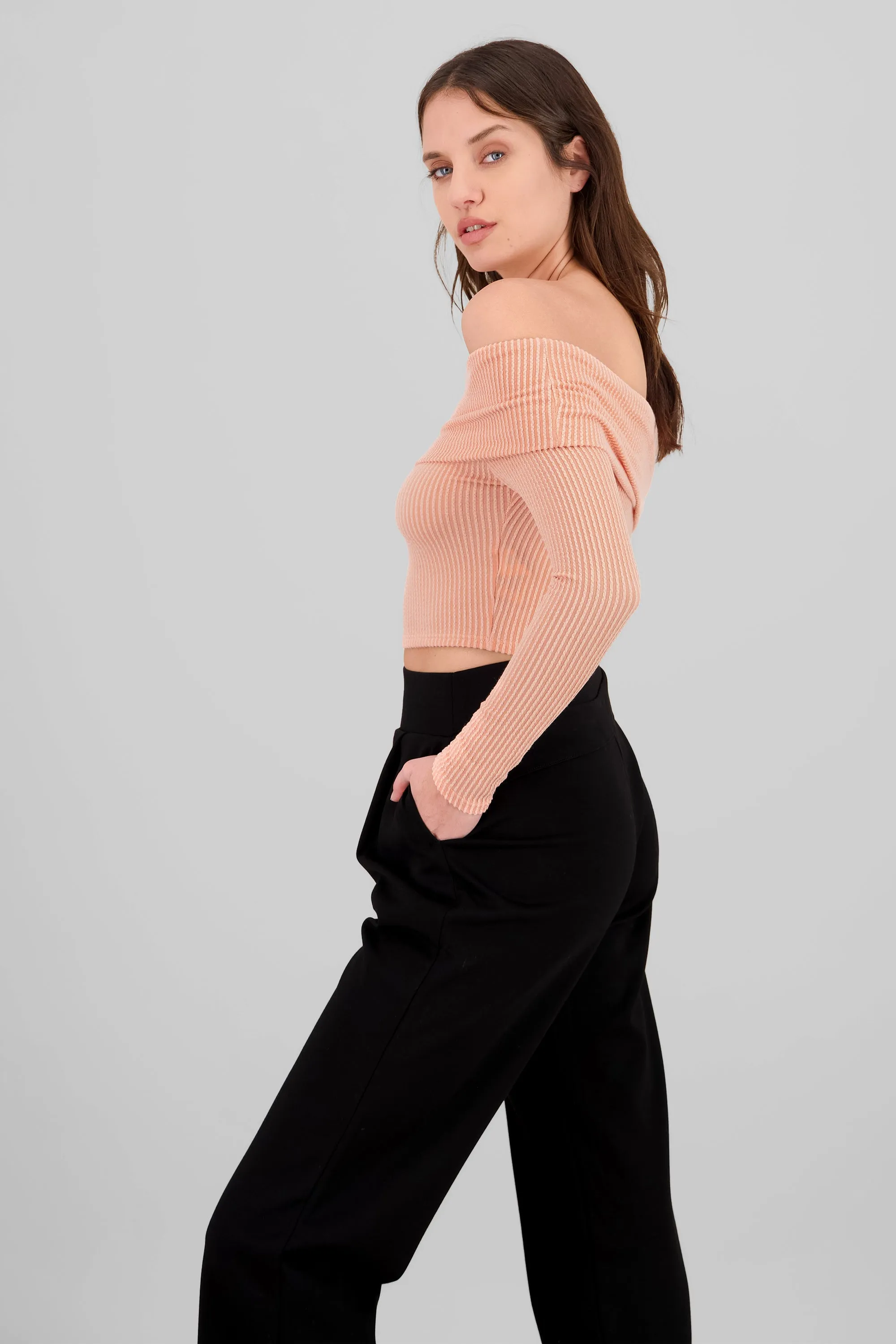 Top Sin Hombros Textura Rib sold by Shasa product image thumbnail 3