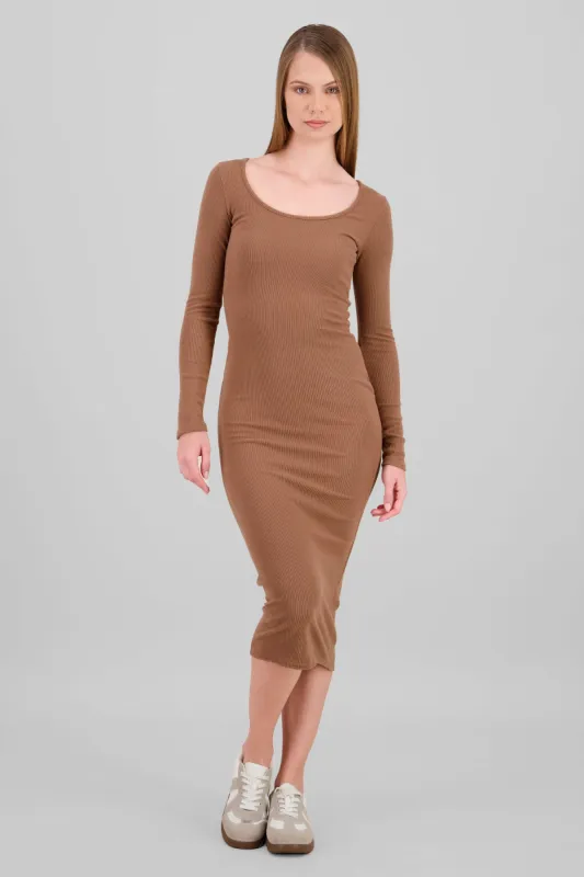 Vestido suave bodycon midi liso sold by Shasa
