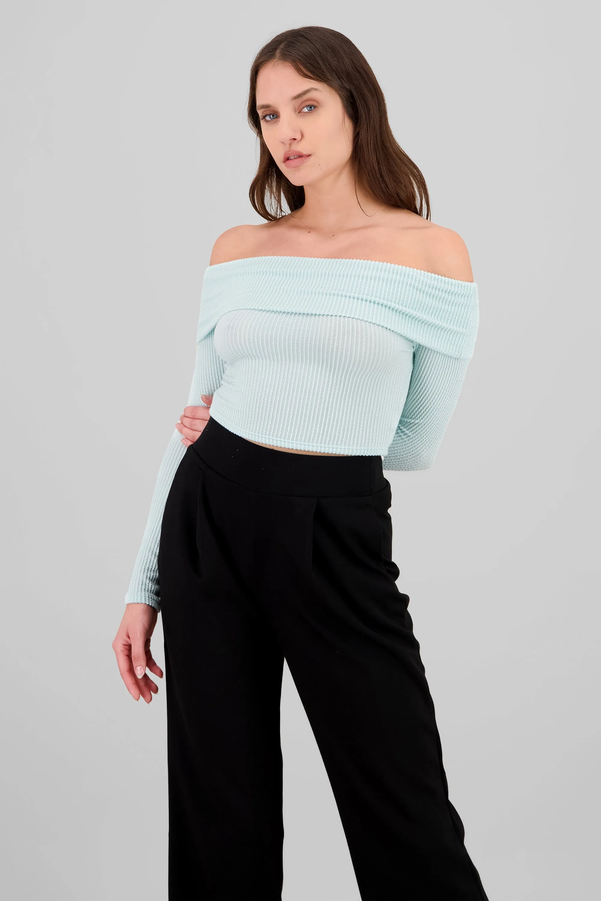 Top Sin Hombros Textura Rib sold by Shasa product image thumbnail 2