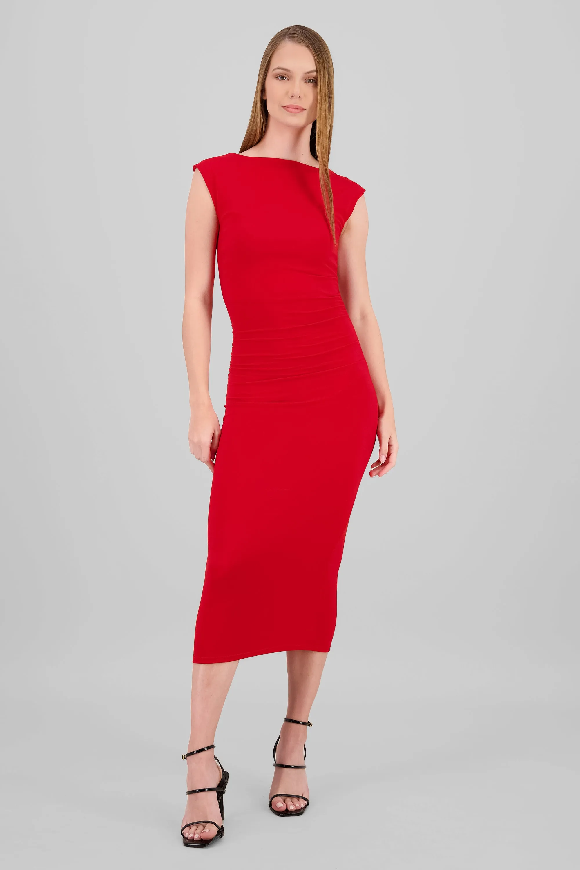 Vestido drapeado sin mangas sold by Shasa
