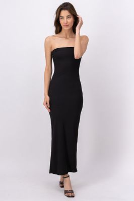 Vestido maxi strapless doble tela sold by Shasa