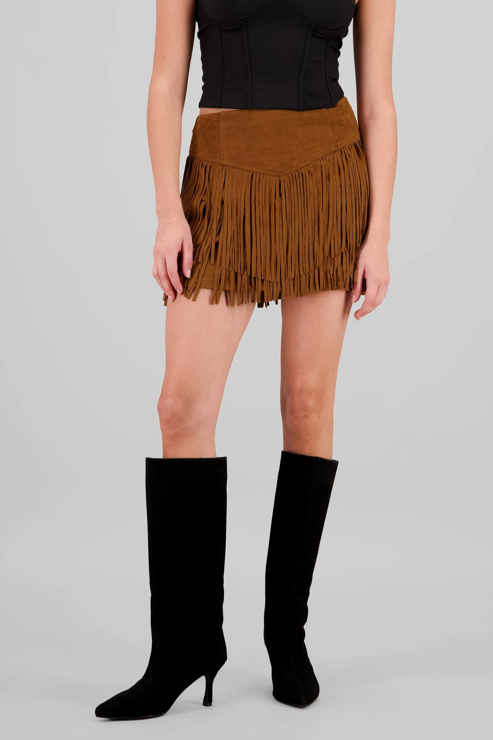 Falda gamuza flecos sold by Shasa product image thumbnail 2