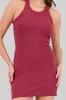 Vestido mini sin manga cuello redondo rib sold by Shasa