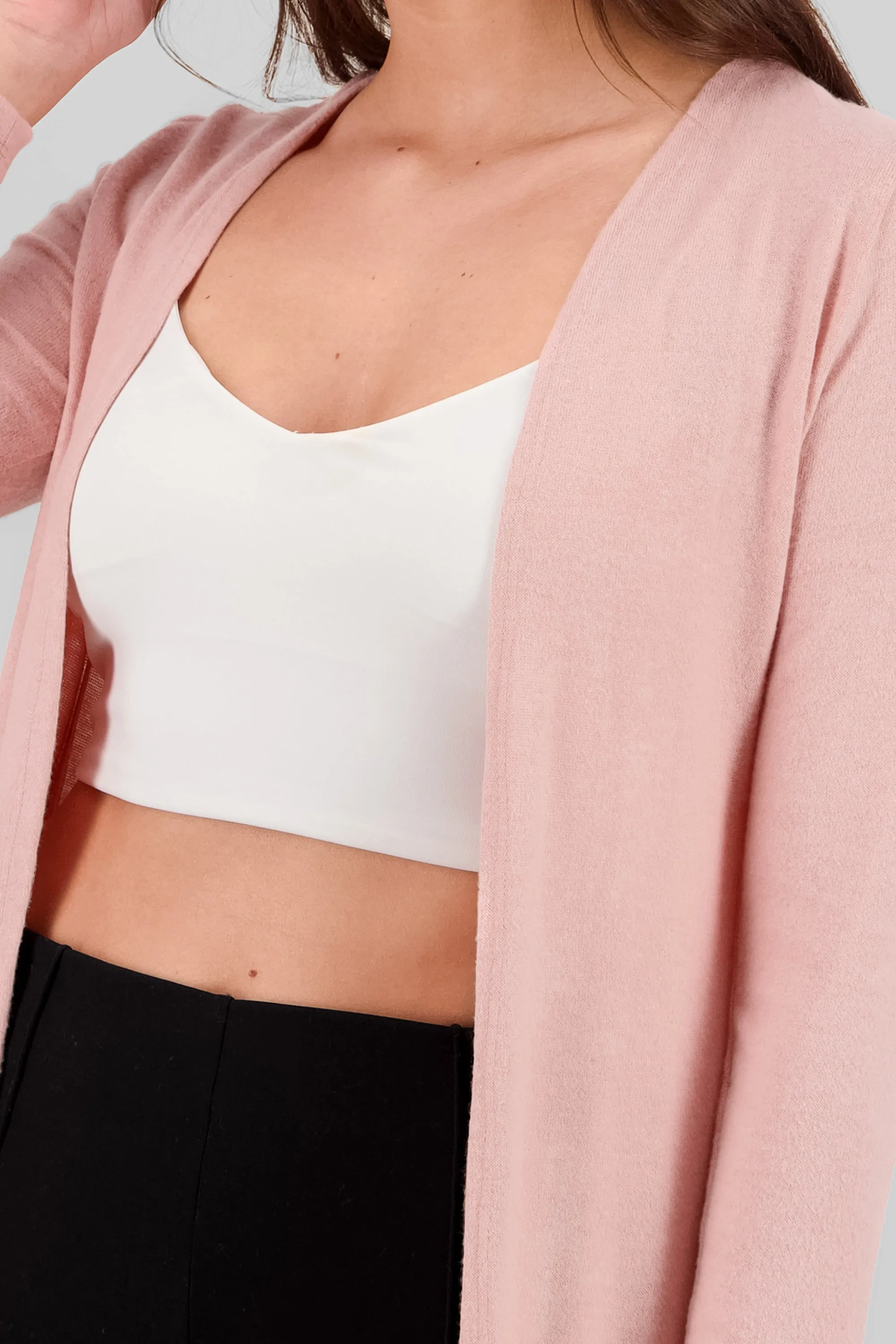 Cardigan largo manga larga tacto suave sold by Shasa product image thumbnail 5