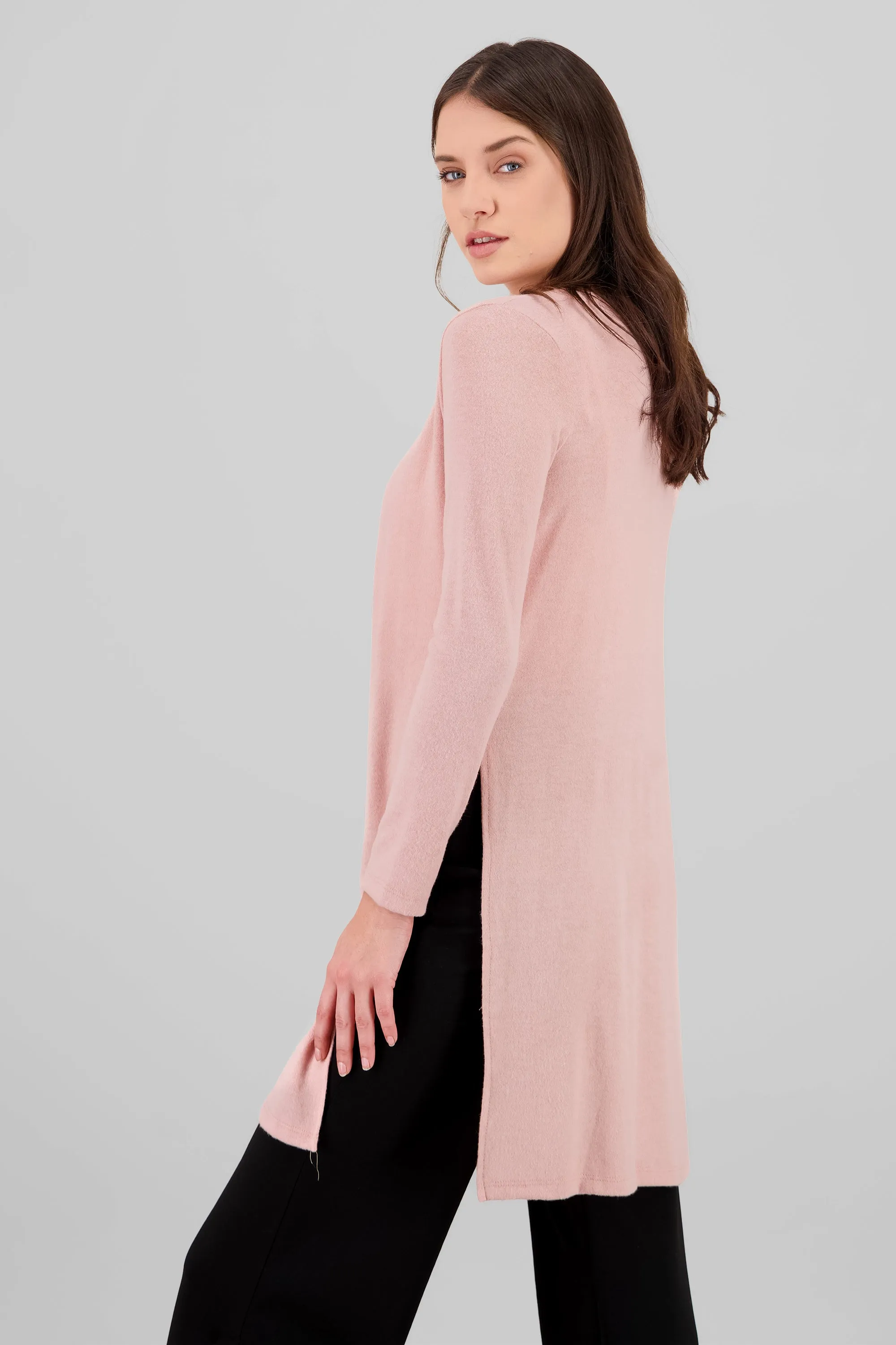 Cardigan largo manga larga tacto suave sold by Shasa product image thumbnail 3