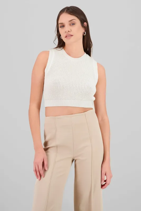 Crop top tejido de punto sold by Shasa
