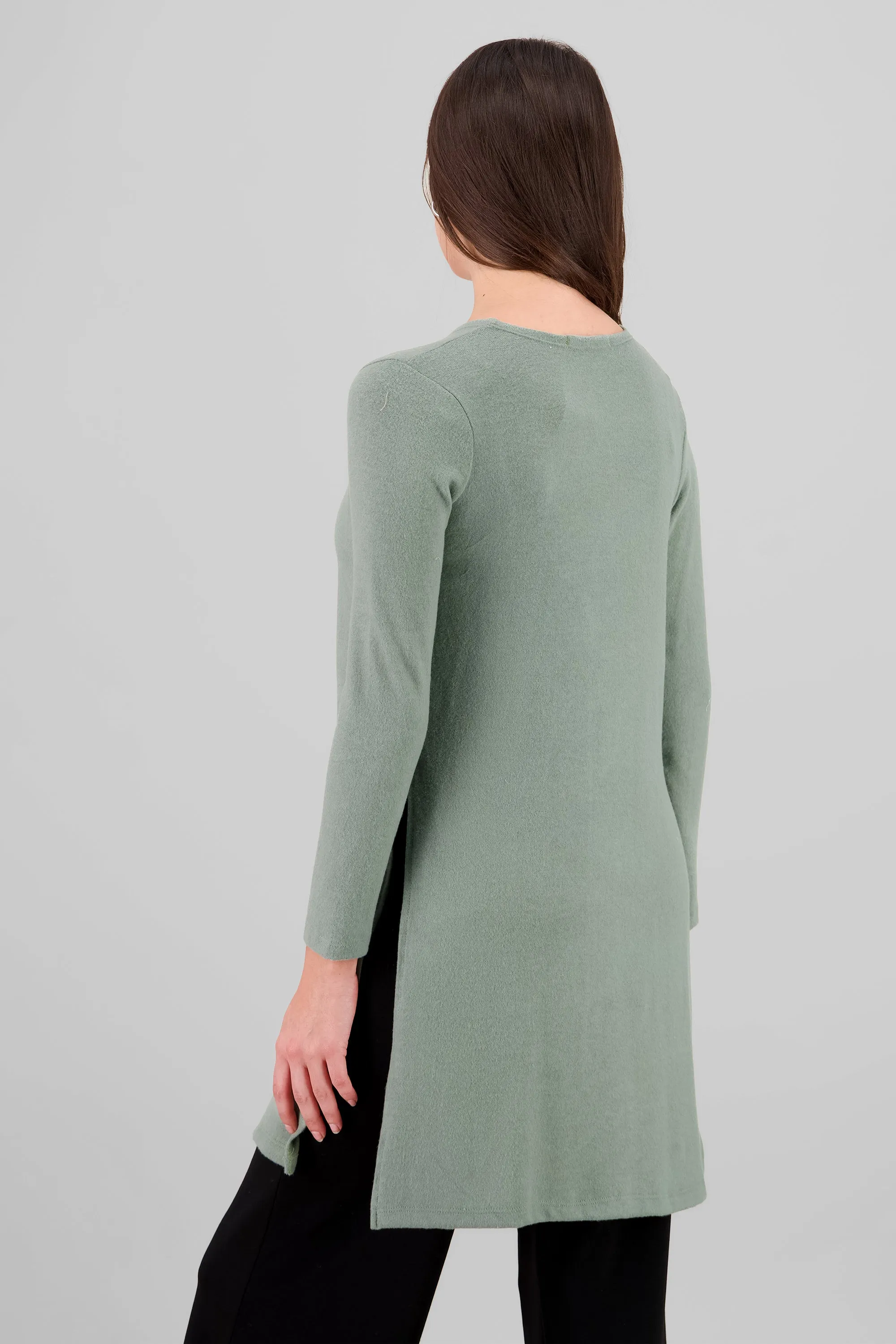 Cardigan largo manga larga tacto suave sold by Shasa product image thumbnail 4