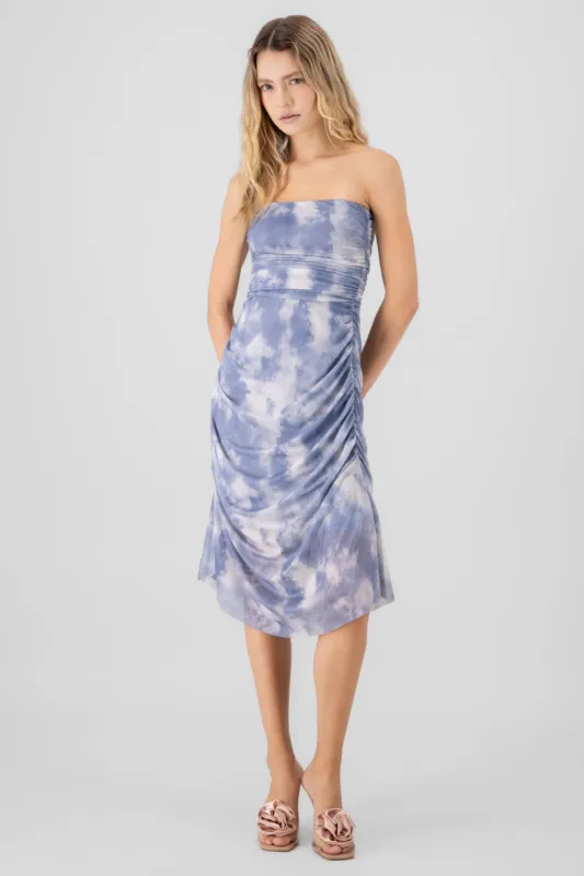 Vestido midi mesh brillos sold by Shasa