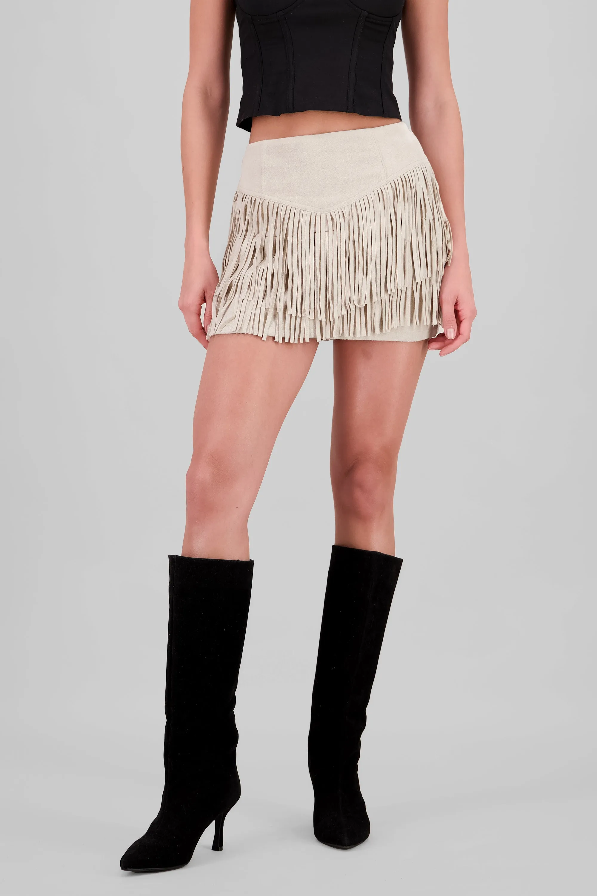 Falda gamuza flecos sold by Shasa product image thumbnail 2