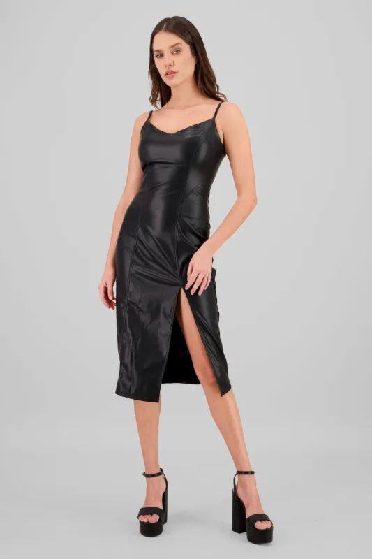 Vestido midi efecto piel sold by Shasa