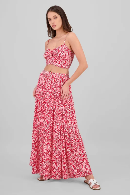 Falda maxi estampada sold by Shasa