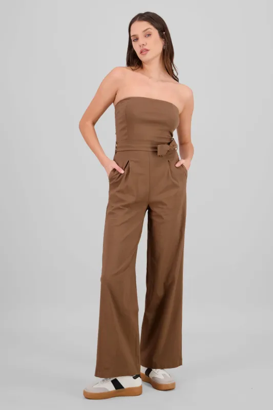 Jumpsuit strapless detalle cinturon sold by Shasa
