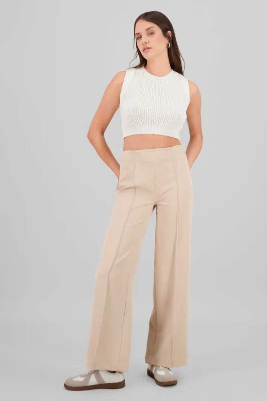 Pantalon wide leg detalle costura sold by Shasa