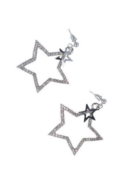 Aretes metálicos doble estrella sold by Shasa product image thumbnail 2