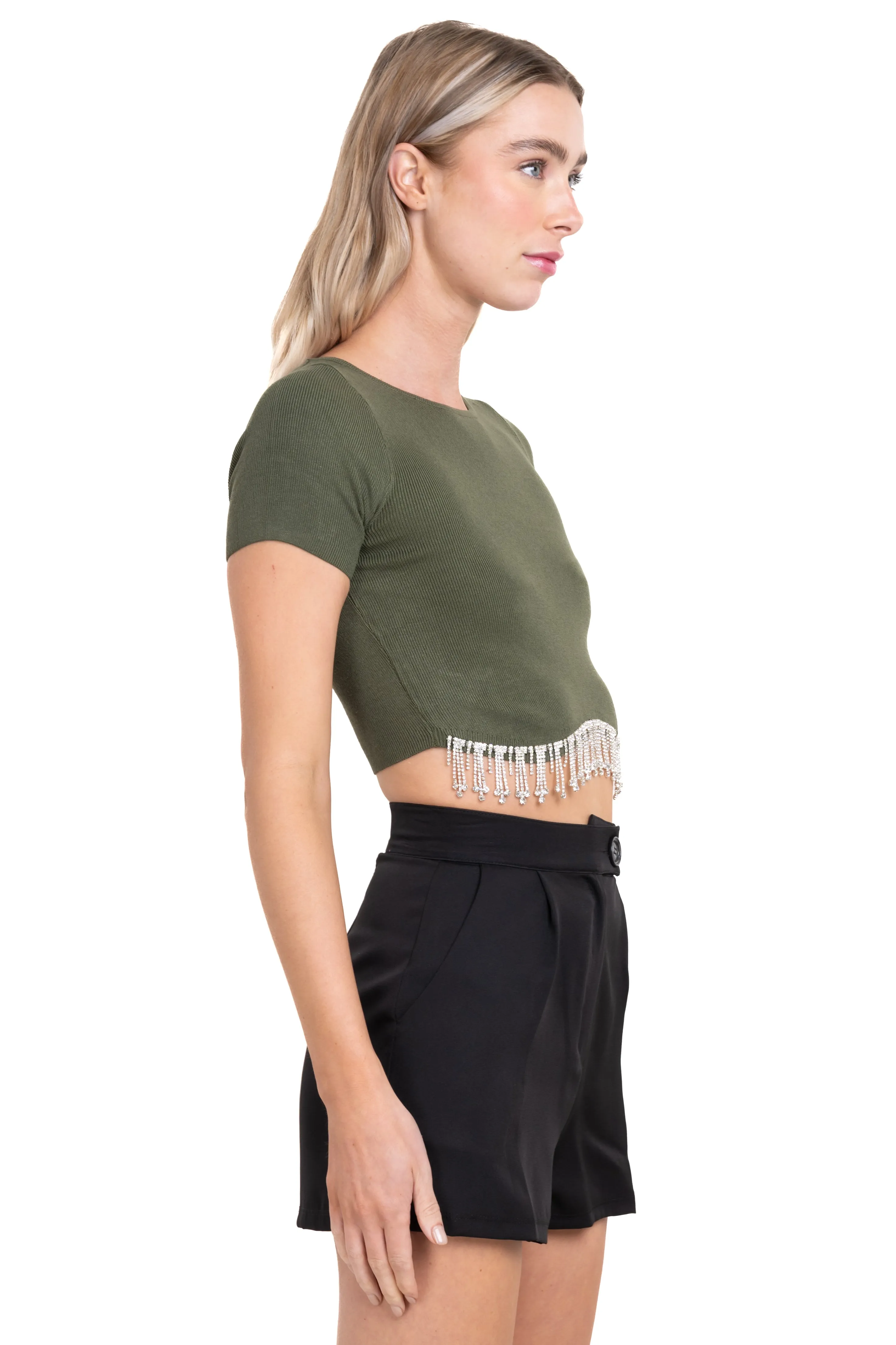 Top manga corta detalle brillos sold by Shasa product image thumbnail 3