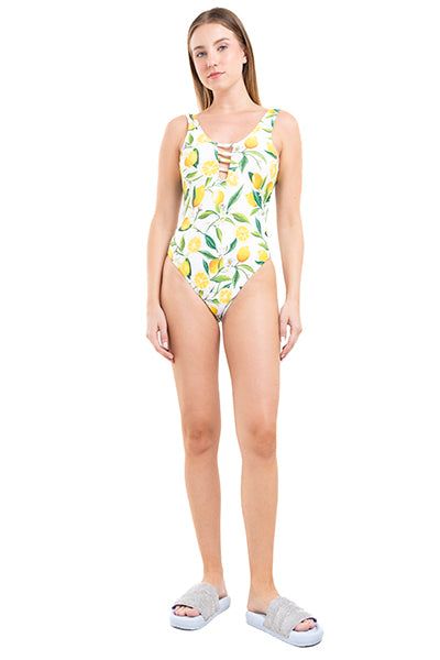 Traje de baño lace up limones sold by Shasa product image thumbnail 2