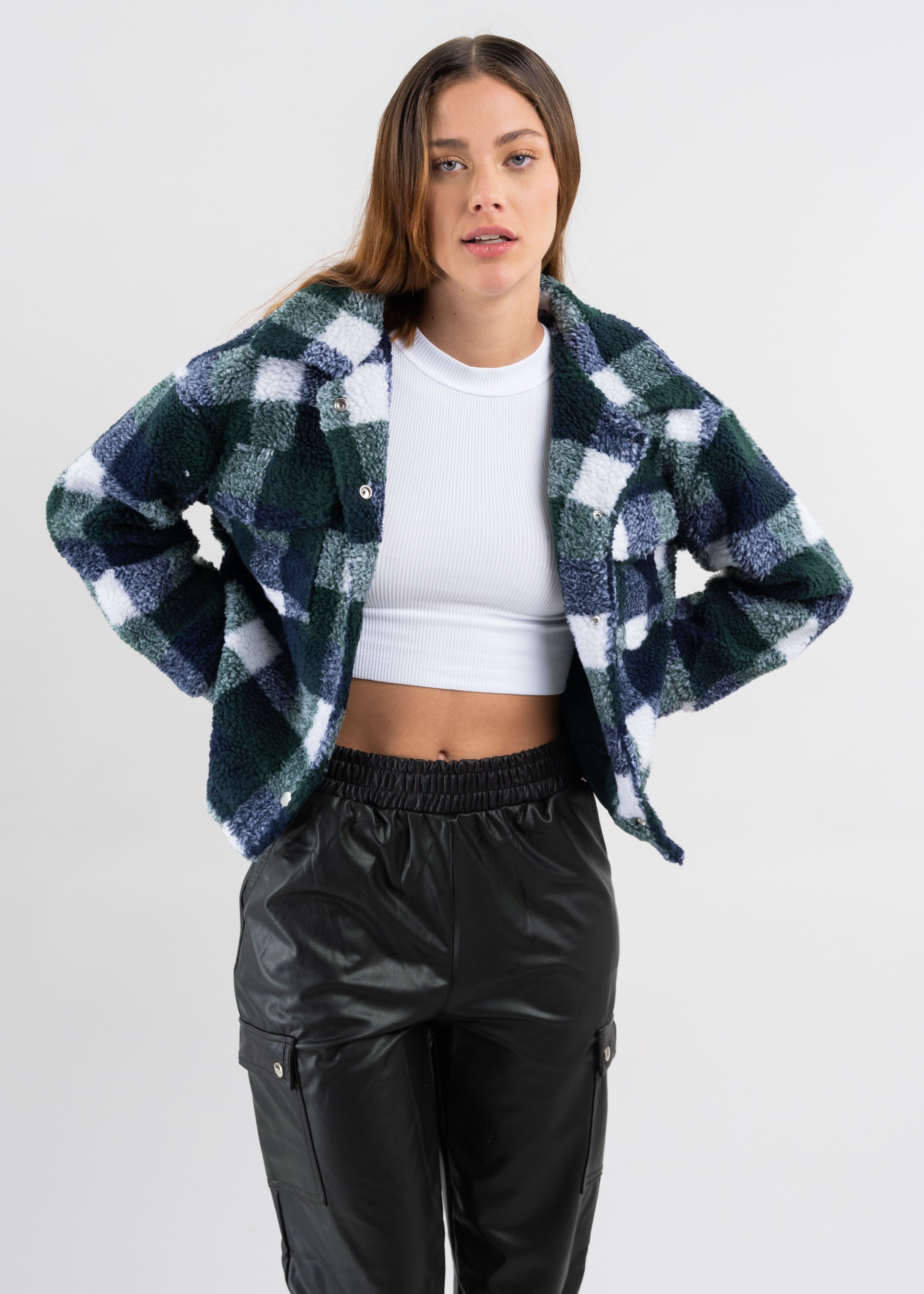 Chamarra peluche cuadros sold by Shasa product image thumbnail 5