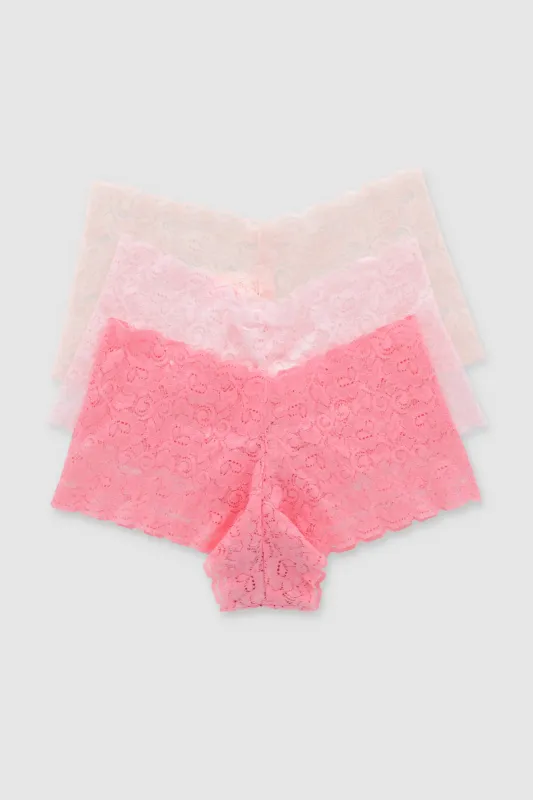 Set de 3 boxers de encaje sold by Shasa