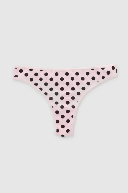 Tanga de puntos con encaje sold by Shasa