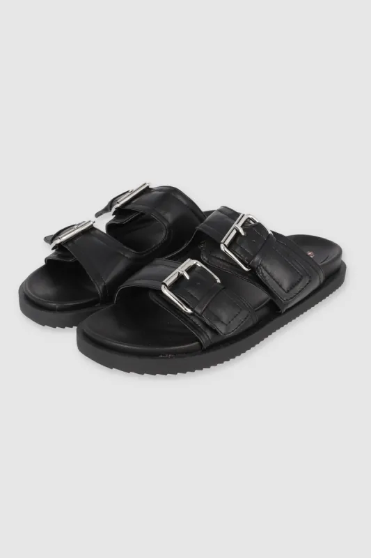 Sandalia dos tiras puffy hebillas sold by Shasa