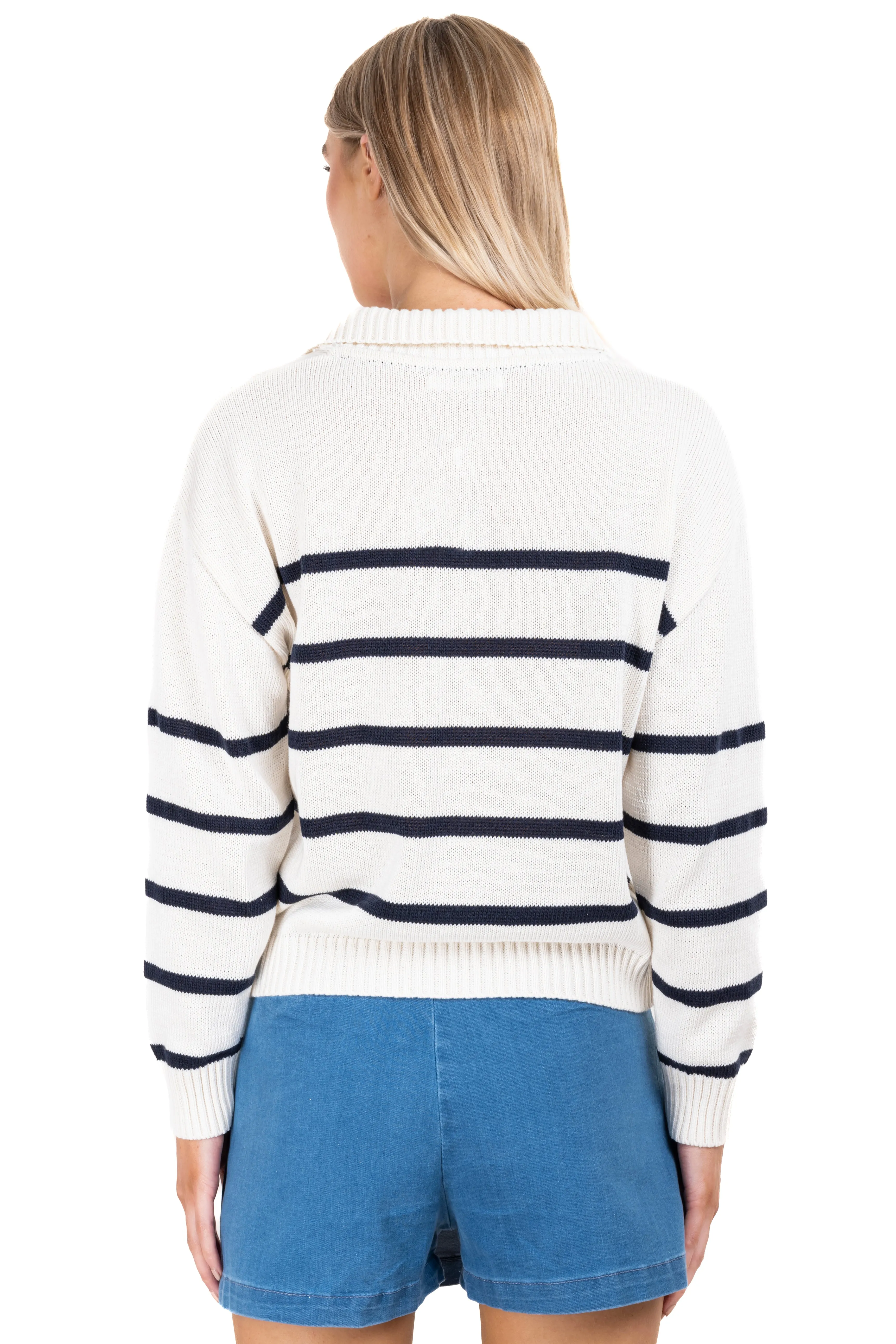 Suéter rayas cuello polo sold by Shasa product image thumbnail 4