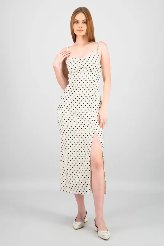 Vestido maxi polka detalle espalda sold by Shasa