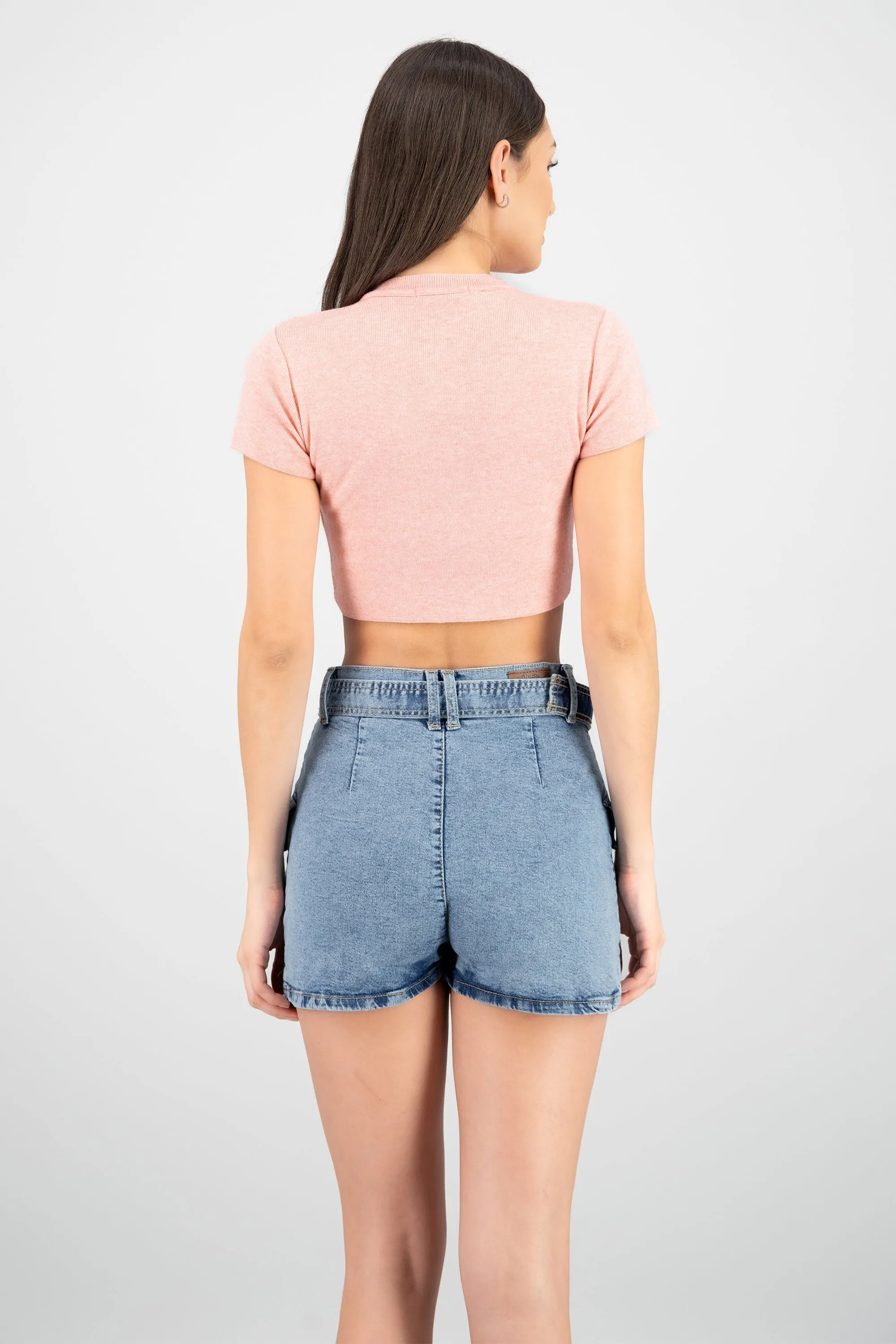 Top crop tejido manga corta sold by Shasa product image thumbnail 4