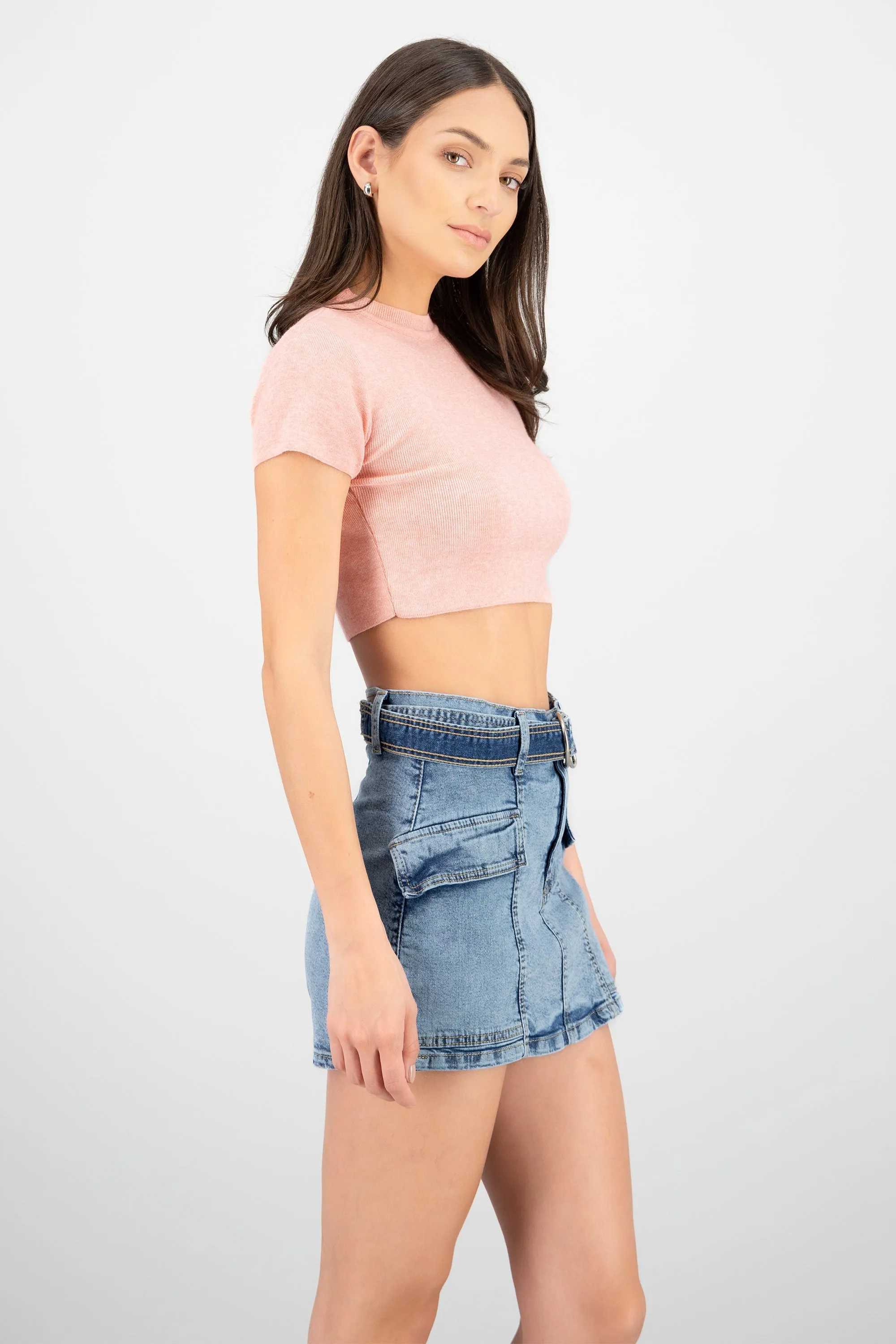 Top crop tejido manga corta sold by Shasa product image thumbnail 3