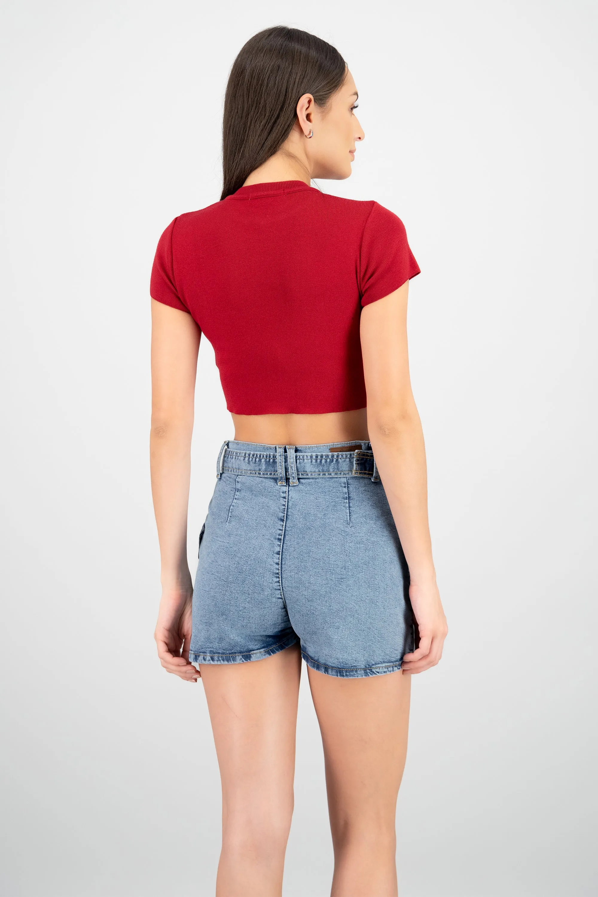 Top crop tejido manga corta sold by Shasa product image thumbnail 4