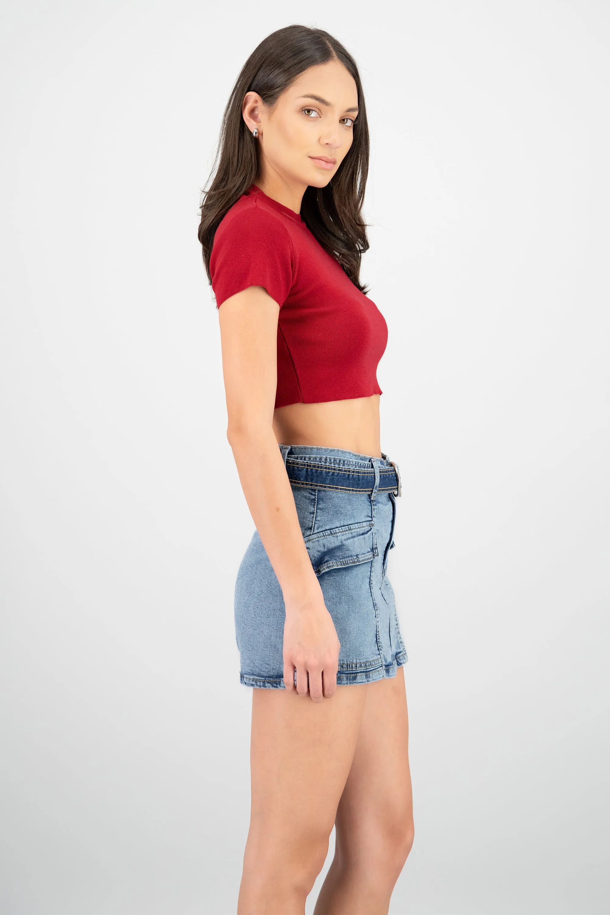 Top crop tejido manga corta sold by Shasa product image thumbnail 3