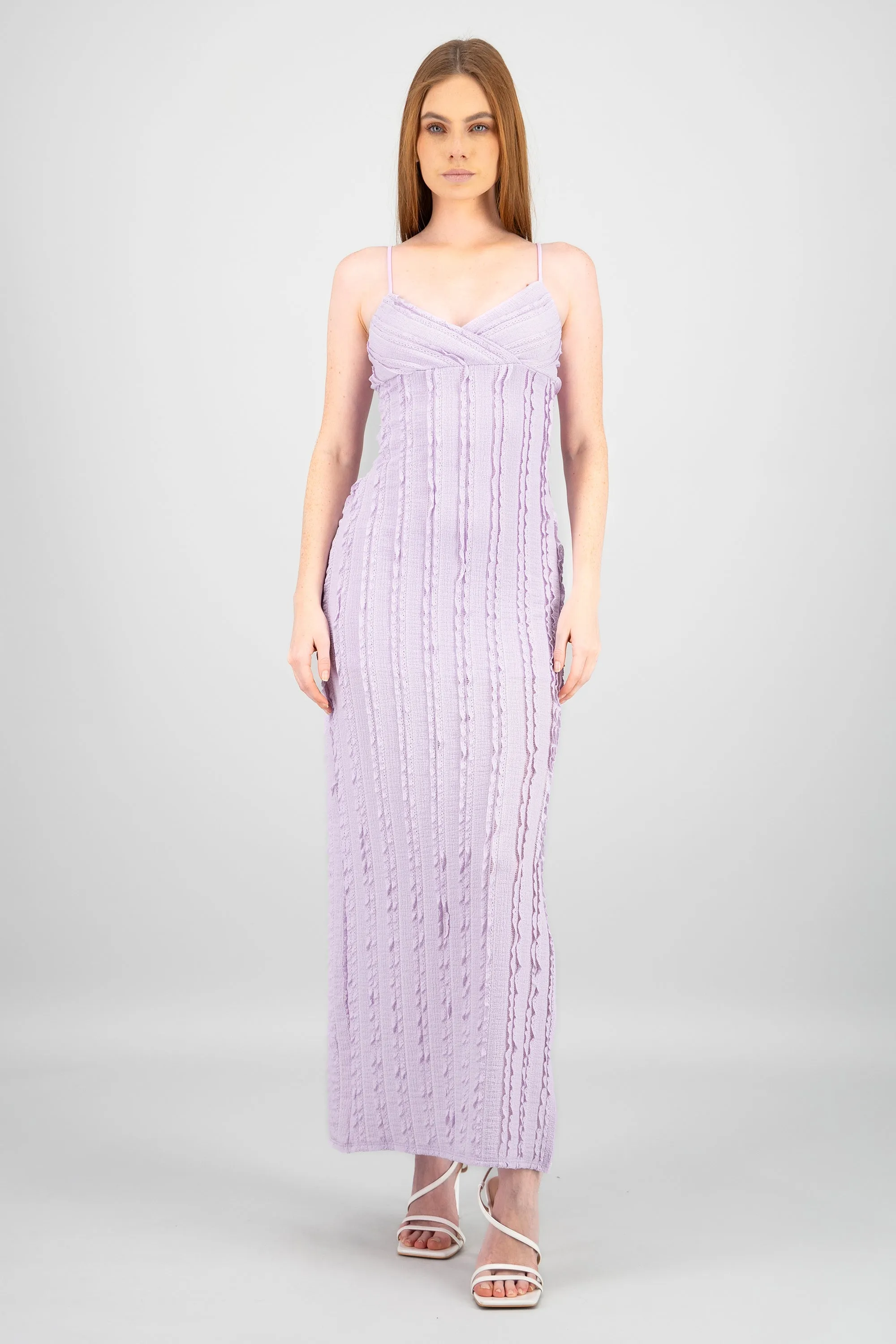 Vestido maxi con textura sold by Shasa