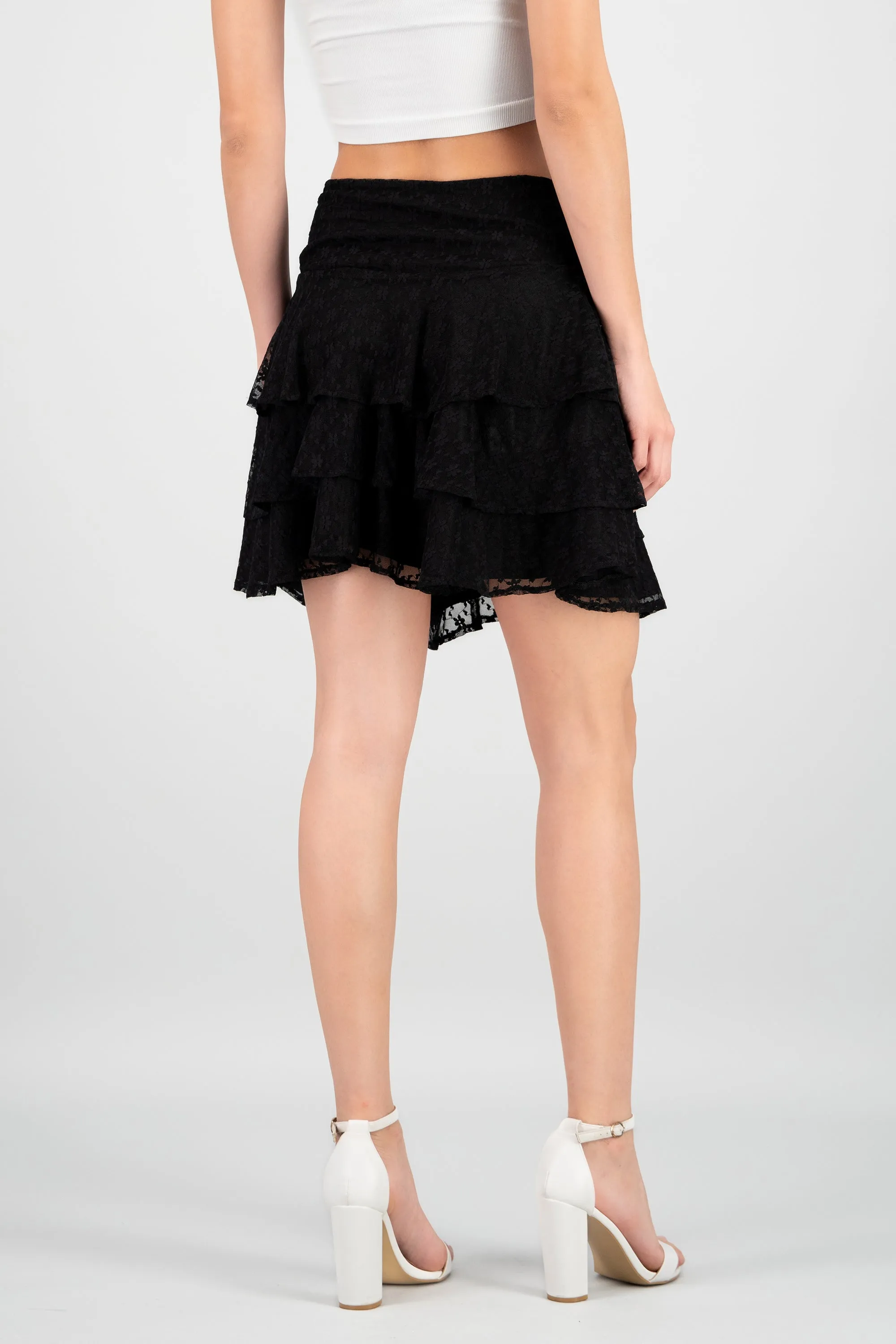 Falda mini doble olan encaje sold by Shasa product image thumbnail 4