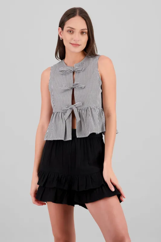 Blusa rayas detalle moños sold by Shasa