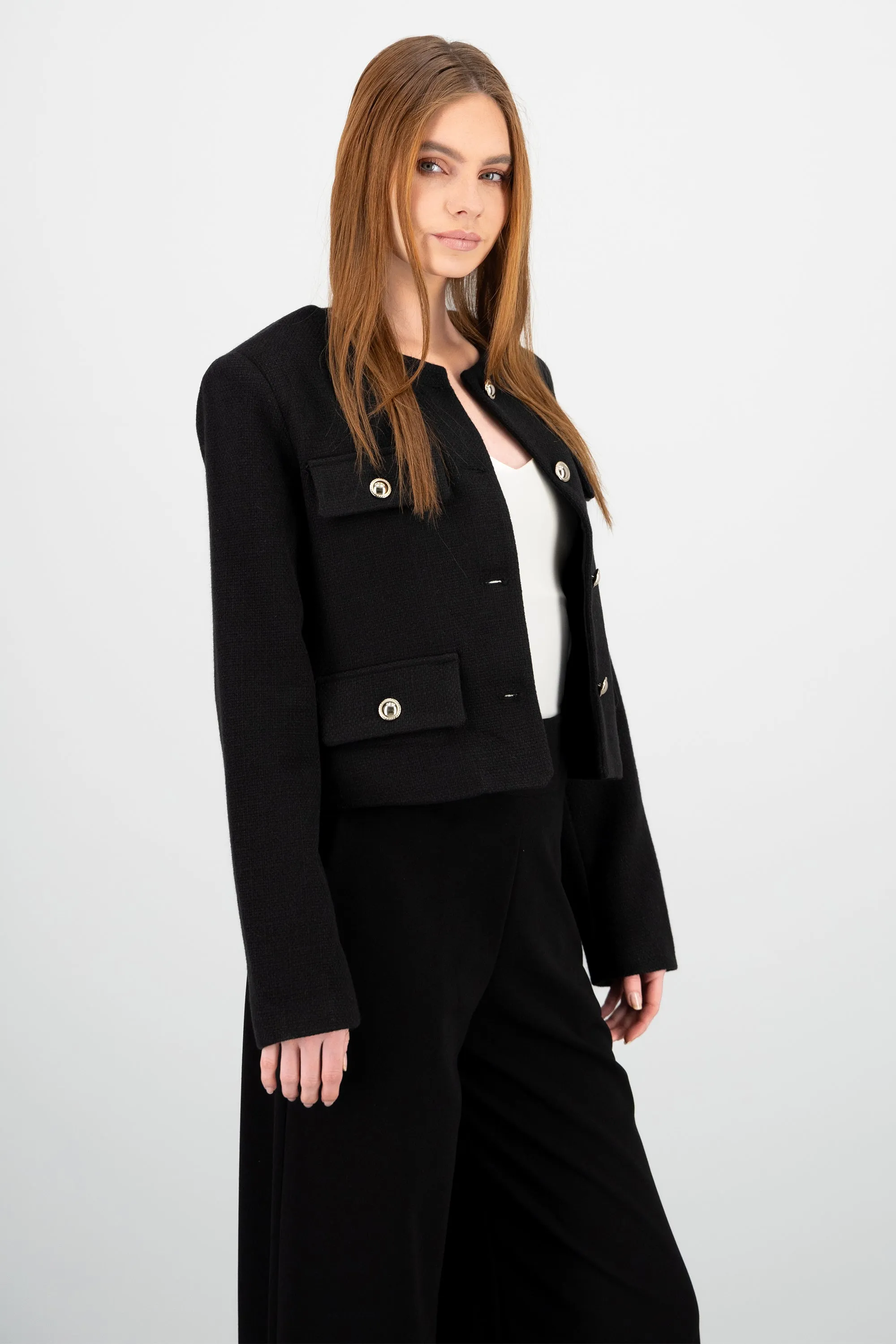 Saco tweed con bolsas y botones Hypsters sold by Shasa product image thumbnail 3