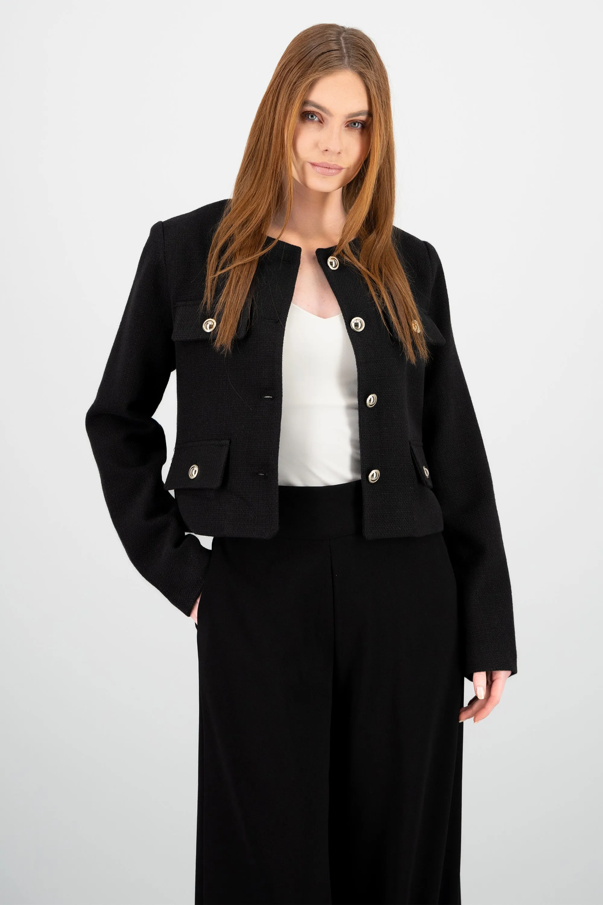 Saco tweed con bolsas y botones Hypsters sold by Shasa product image thumbnail 2