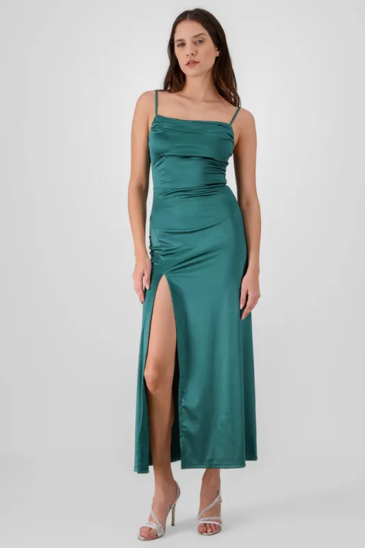 Vestido maxi satin espalda abierta sold by Shasa