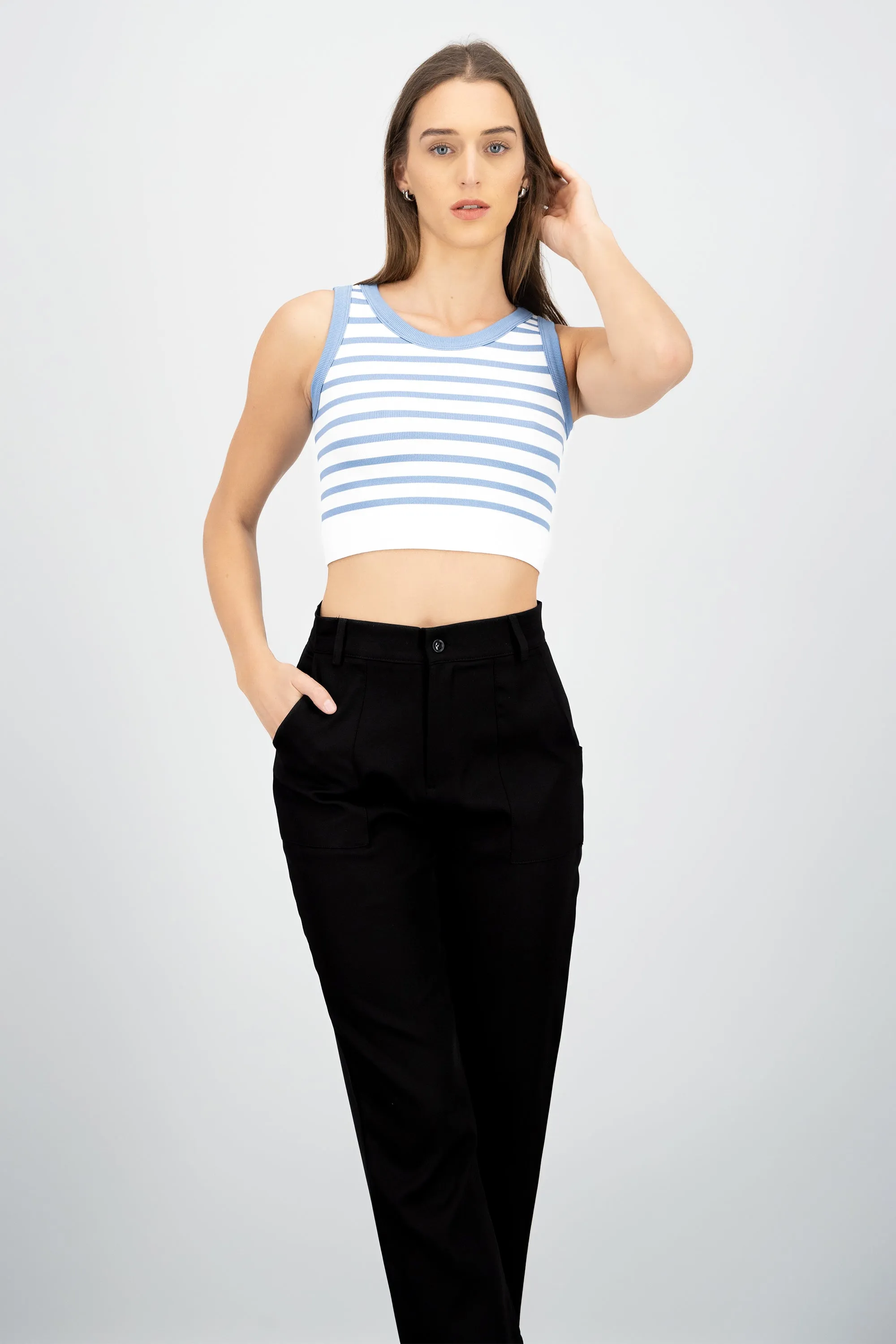 Crop Top De Rayas Sin Manga sold by Shasa product image thumbnail 2