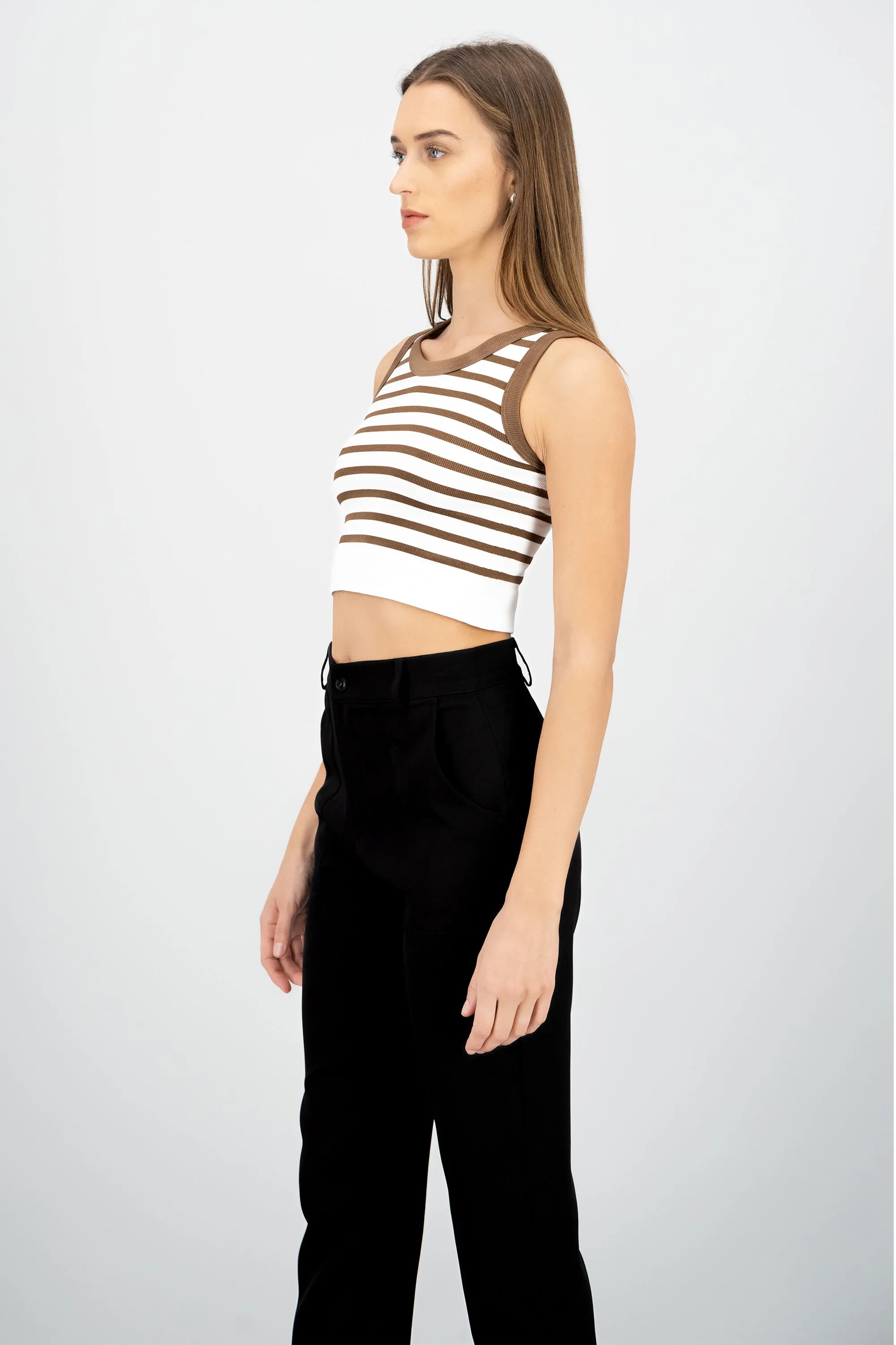 Crop Top De Rayas Sin Manga sold by Shasa product image thumbnail 3