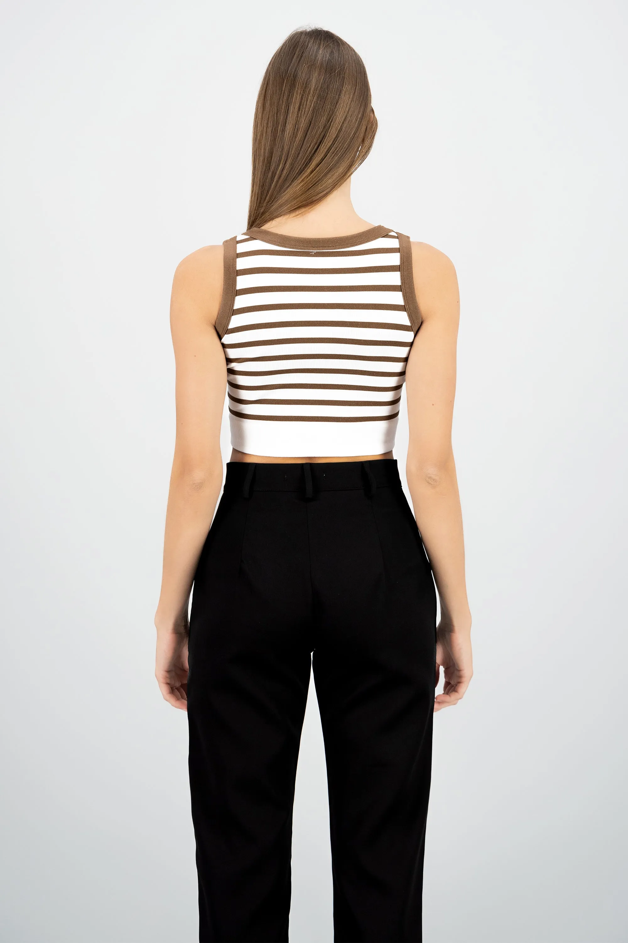 Crop Top De Rayas Sin Manga sold by Shasa product image thumbnail 4