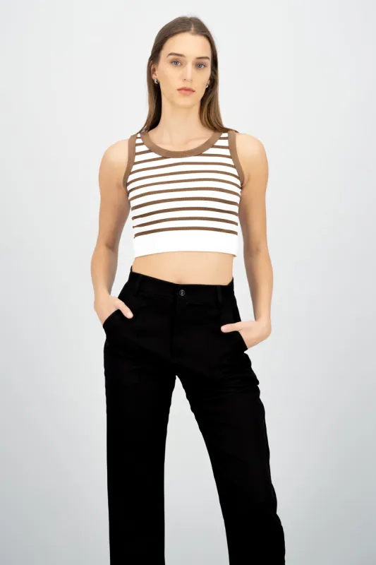 Crop Top De Rayas Sin Manga sold by Shasa