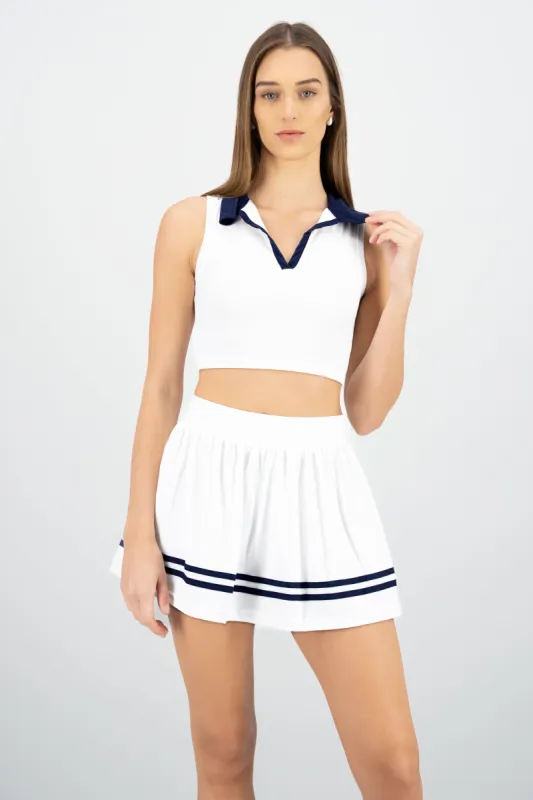 Top cuello polo sin manga sold by Shasa