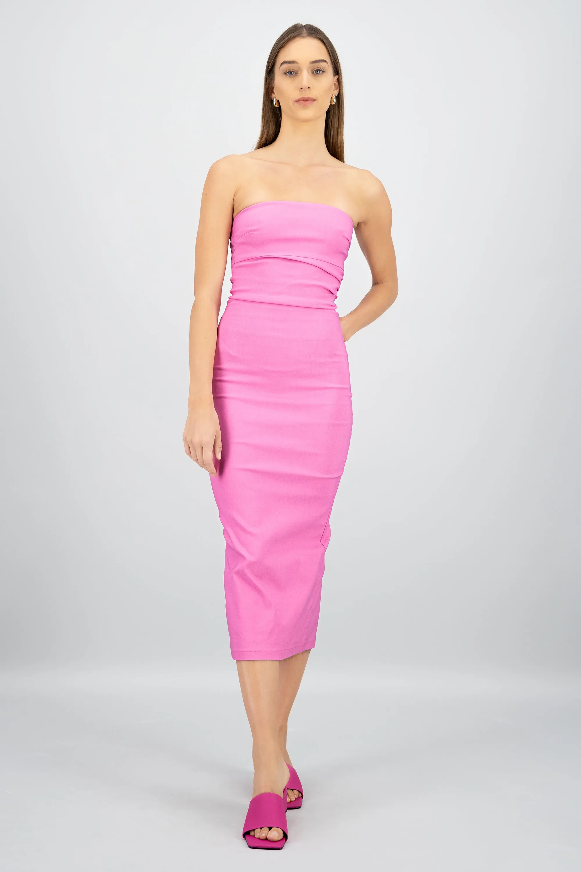 Vestido maxi strapless drapeado hypsters sold by Shasa product image thumbnail 2