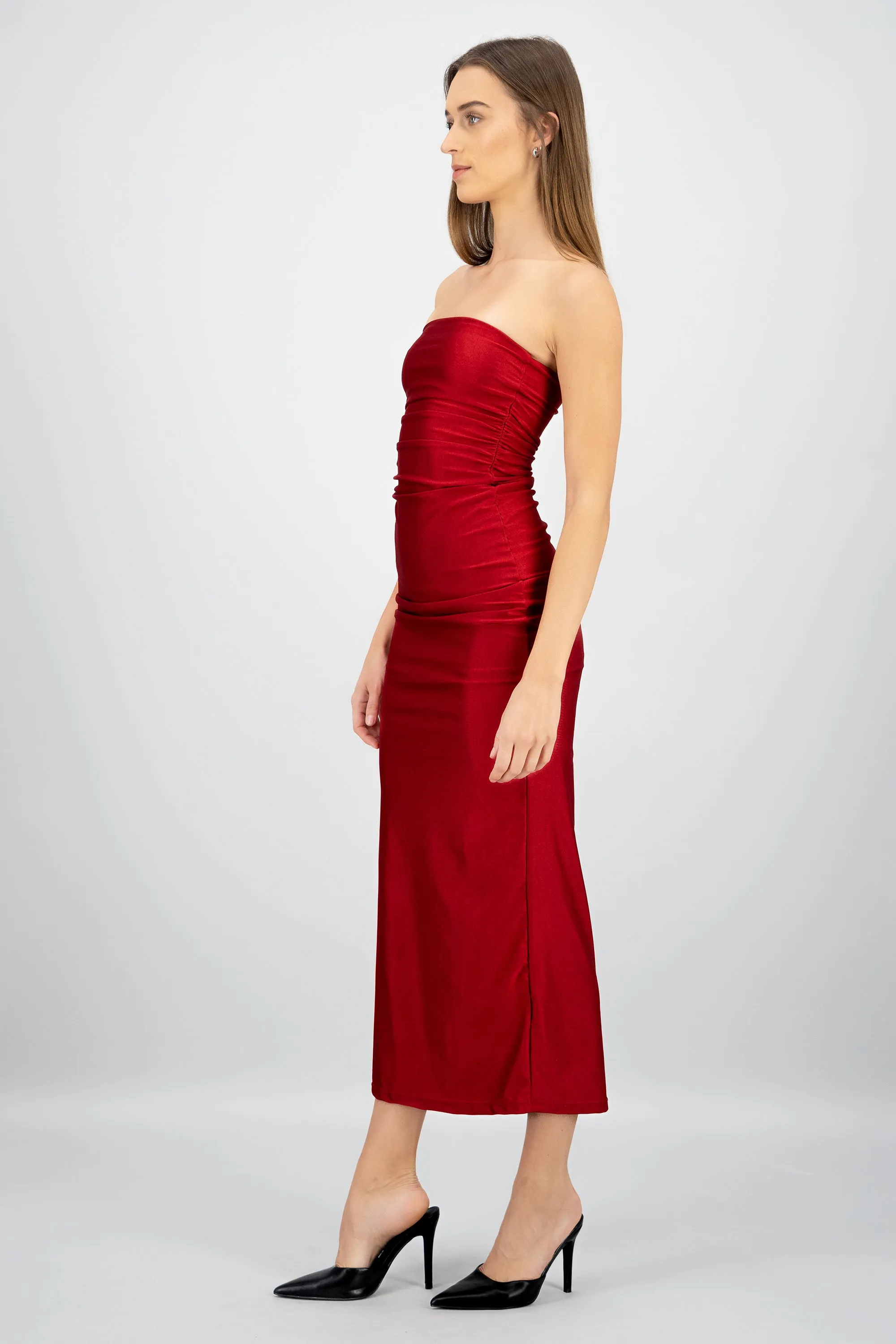 Vestido maxi tubo fruncido sold by Shasa product image thumbnail 3