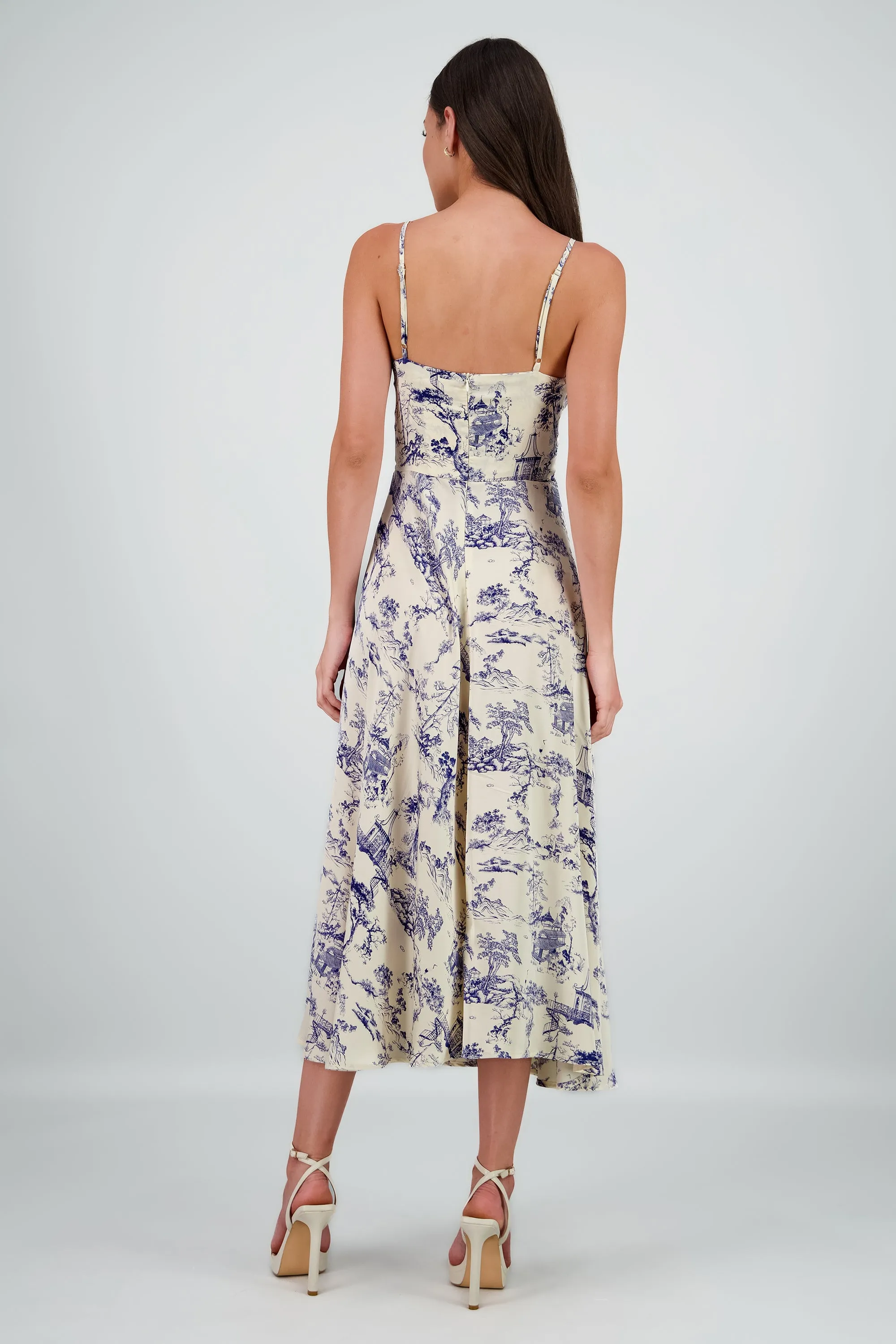 Vestido midi satin estampado sold by Shasa product image thumbnail 4