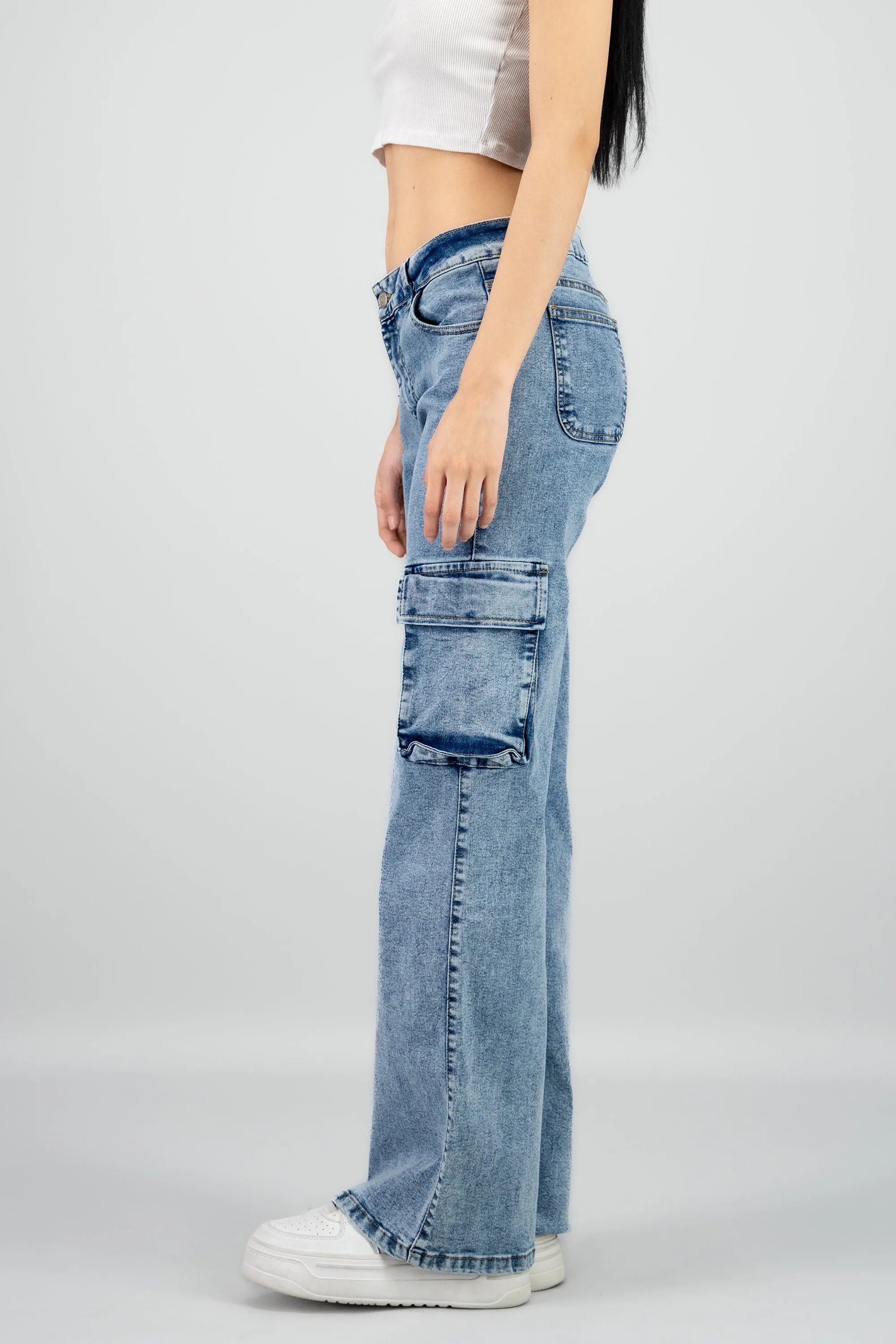 Jeans cargo 2 bolsas simétrico sold by Shasa product image thumbnail 3