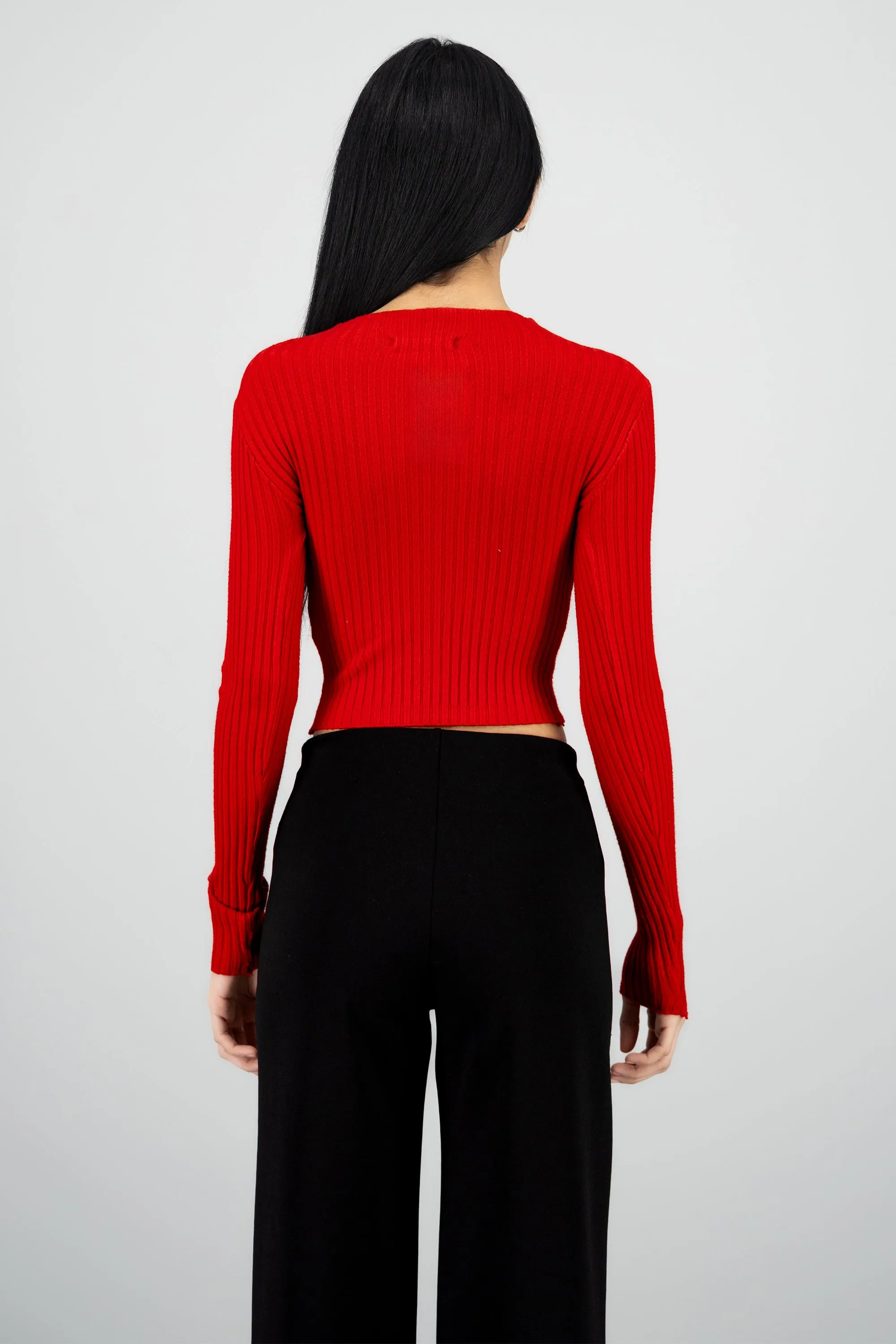 Top manga larga cuello alto acanalado sold by Shasa product image thumbnail 4