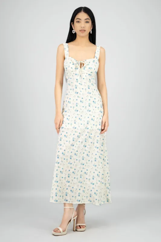 Vestido maxi textura de flores sold by Shasa