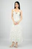 Vestido maxi textura de flores sold by Shasa