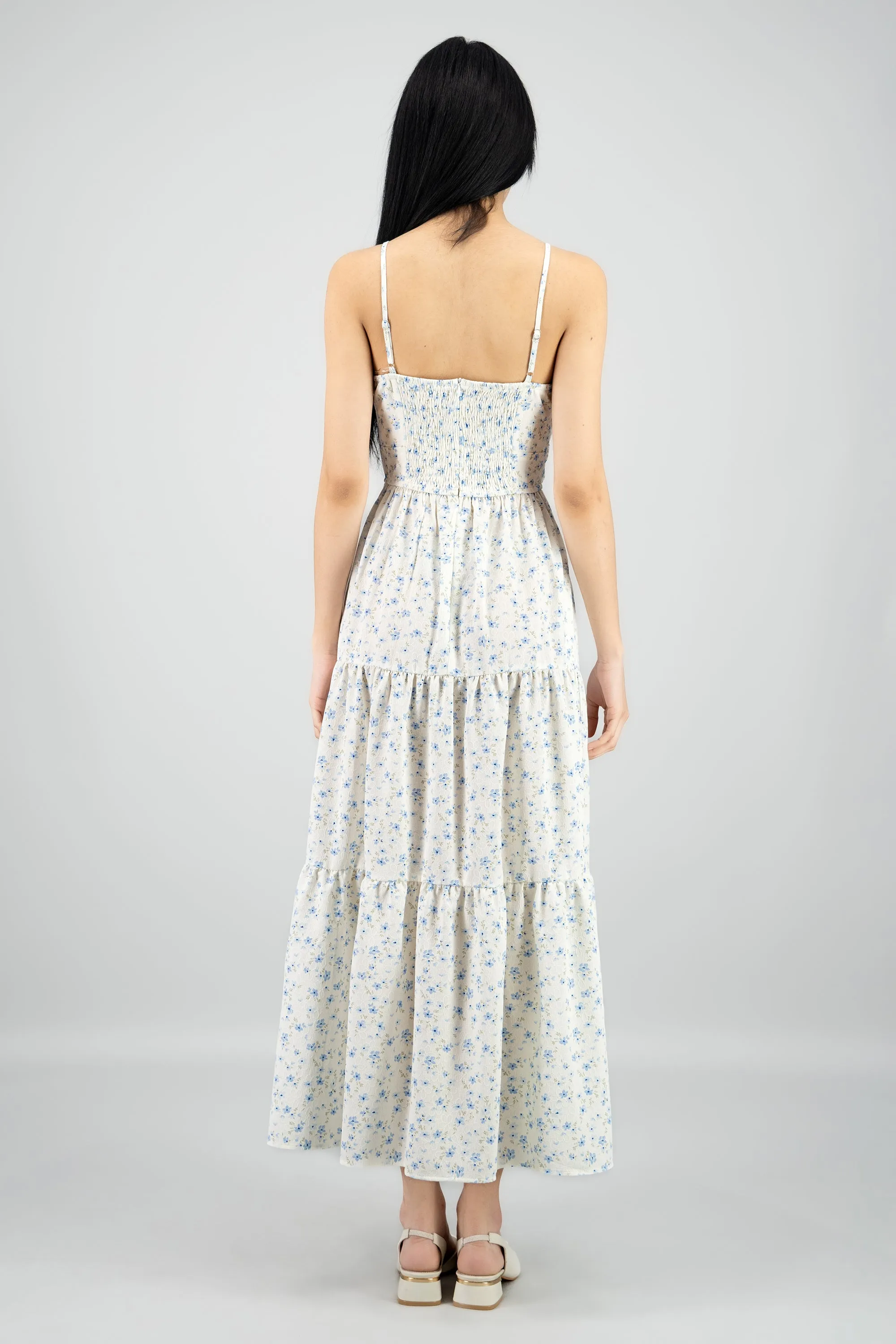 Vestido maxi con nudo textura flores sold by Shasa product image thumbnail 4